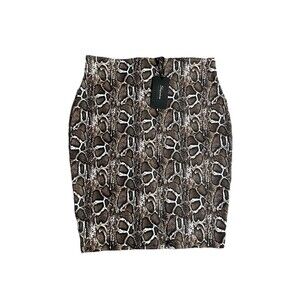 Shinestar Women’s Snakeskin Faux Leather Pencil Skirt – Size XL New